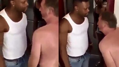 Ghanaian Guy Knock Down Italian Guy Who Chopped His Girl With A Slap - Video