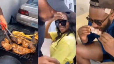 See How Ex-housemates Of BBNaija Season 5 Enjoyed Lucy's Cooking At Her Residence - Video