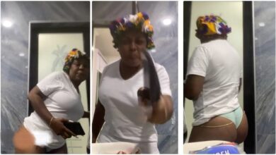 Afia Schwarzenegger Hits Instalive Half-N.a.k℮d To Lay Hot Lyrics On Apostle Kwadwo Safo - Video