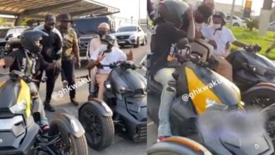 Watch How Stonebwoy N Davido Exist Kotoka Airport On Their Motor Bikes After - Video