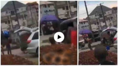 Yahoo Boys Bath In De Middle Of Da Street While “juju man” Do Ritual On DEM - Video