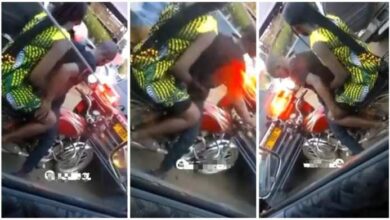 Okada Rider Seen On Camera Doing Romance With Female Passenger - Video Below