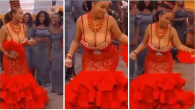 Bride With Big Boobs Give Raw Free Show During Wedding Celebration - Video