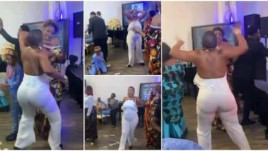 Lovely Mama In Jumpsuit Put An End To All Dancers As She Trends Party Grounds With Marching Dance Moves - Video