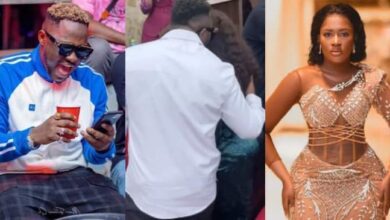 Medikal and Fella Makafui Unaware Video Chopping N Eating Hot Love At Shaxi Launch Trends - Watch