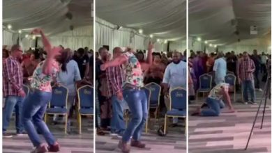 Guy in Slim-Fitted Jeans Dances Like A Snake During Deliverance In Church