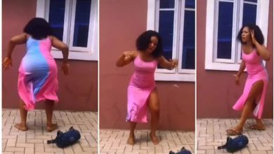 Cute Shaped Lady In Pink Dress Performs Hot Magical Dance Moves With Her Waist